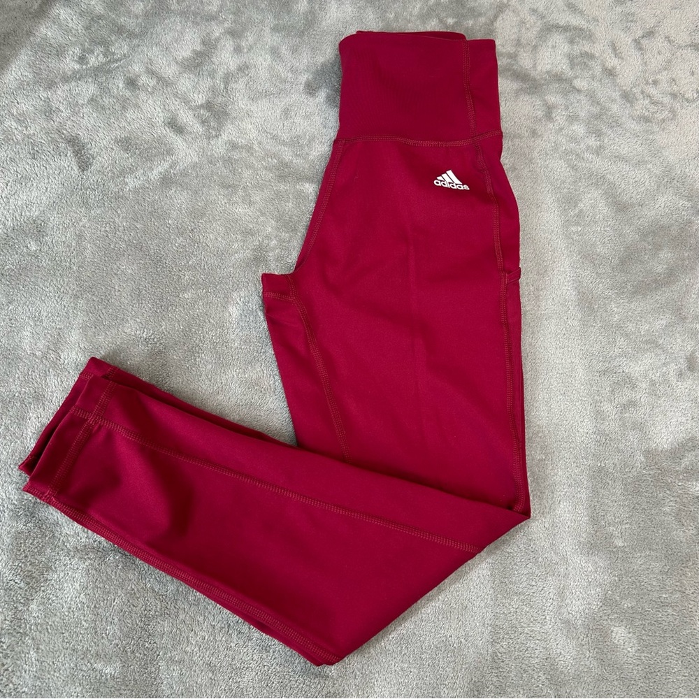 Adidas Primegreen Women’s Leggings ‎  Aeroready Legacy Burgundy Red Size Small